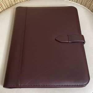 Vintage Burgundy Faux Leather Day Timer / Organizer Billfold